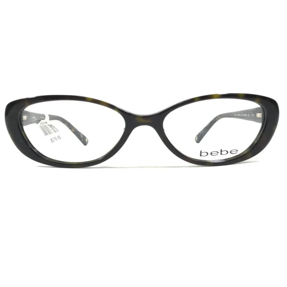 Bebe Eyeglasses Frames Round FRILLY BB5052 215 TORTOISE Oval Full Rim 52-16-135